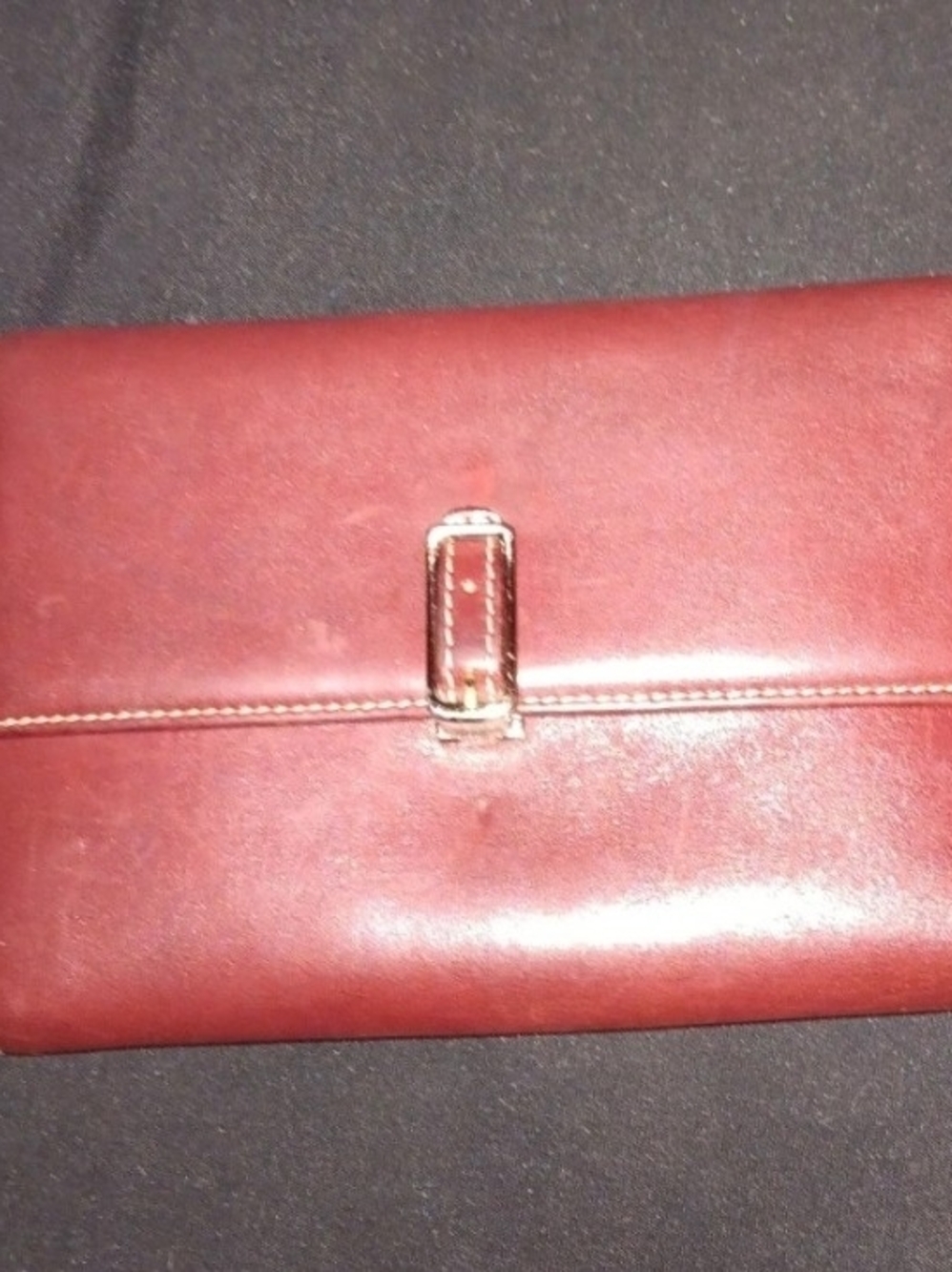 Coach Vintage Burgundy LEATHER Compact Wallet